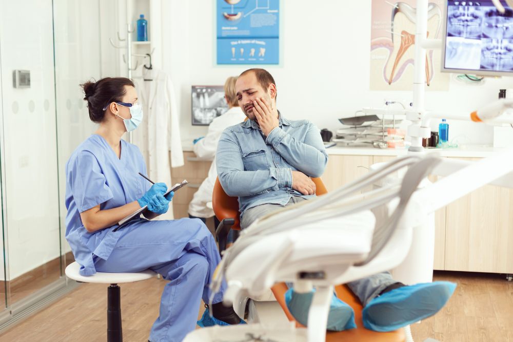 man with dentist in north york